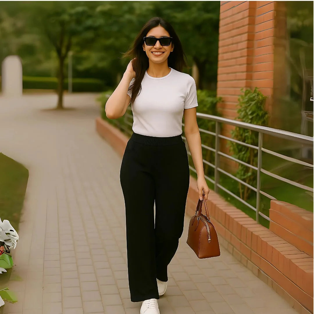 Comfort Fit Ribbed Pant – Daily & Office Wear