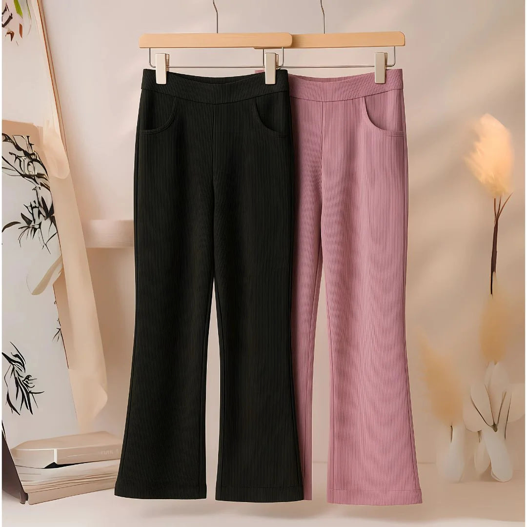 Comfort Fit Ribbed Pant – Daily & Office Wear