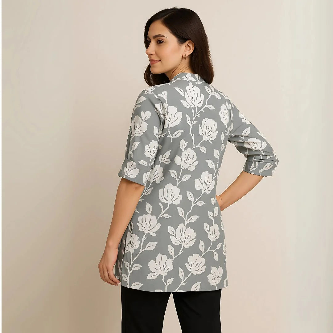 Sunshine Bloom Heavy Cotton Western Top for Women