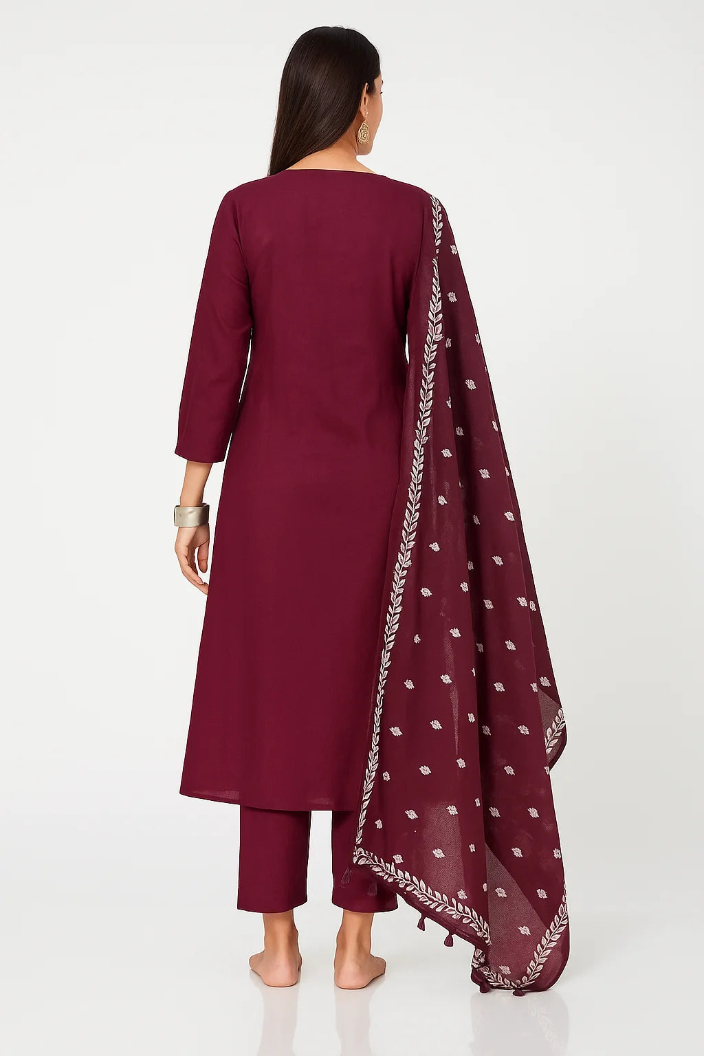 Elegant Floral Rayon Kurti Set with Dupatta – Premium Comfort Wear
