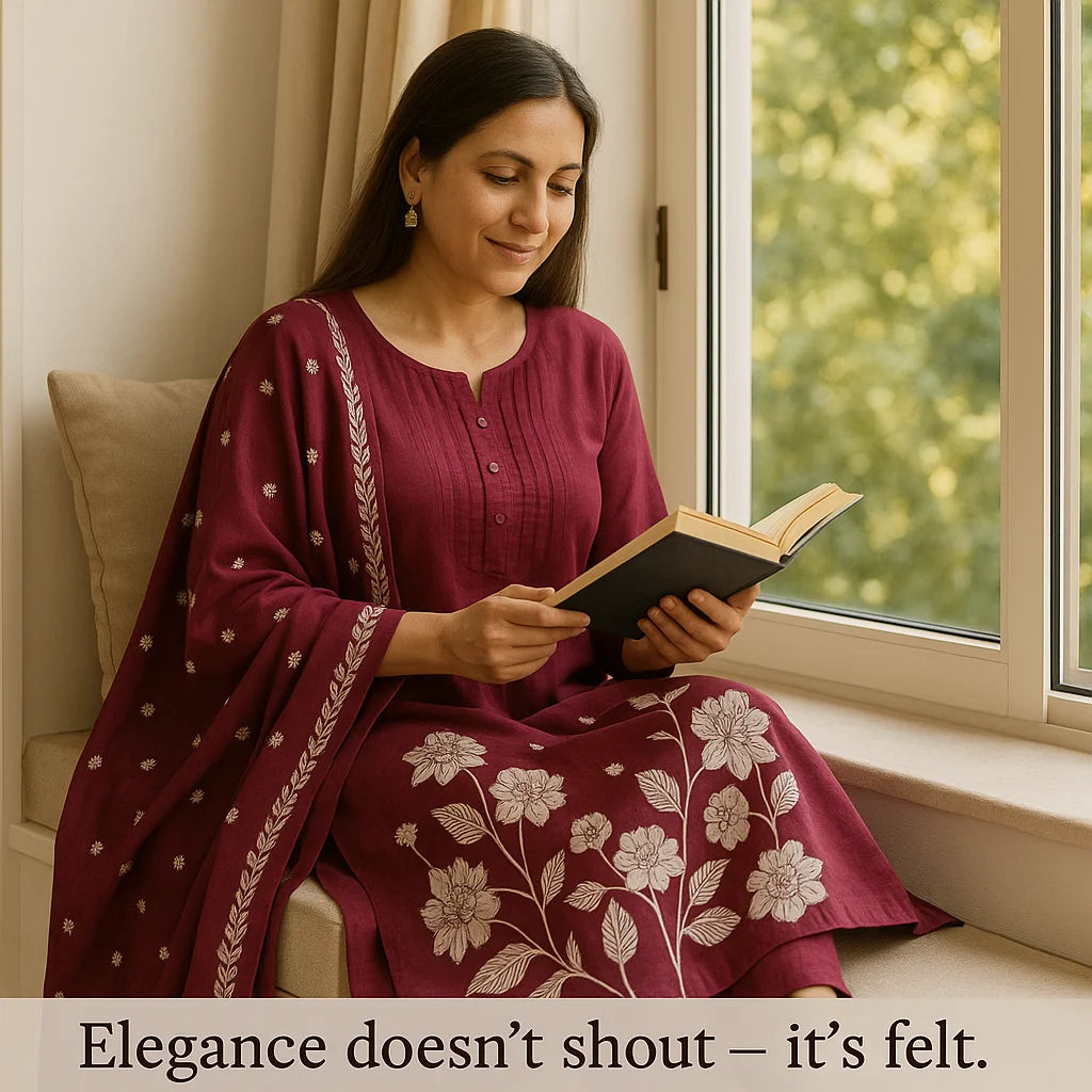 Elegant Floral Rayon Kurti Set with Dupatta – Premium Comfort Wear