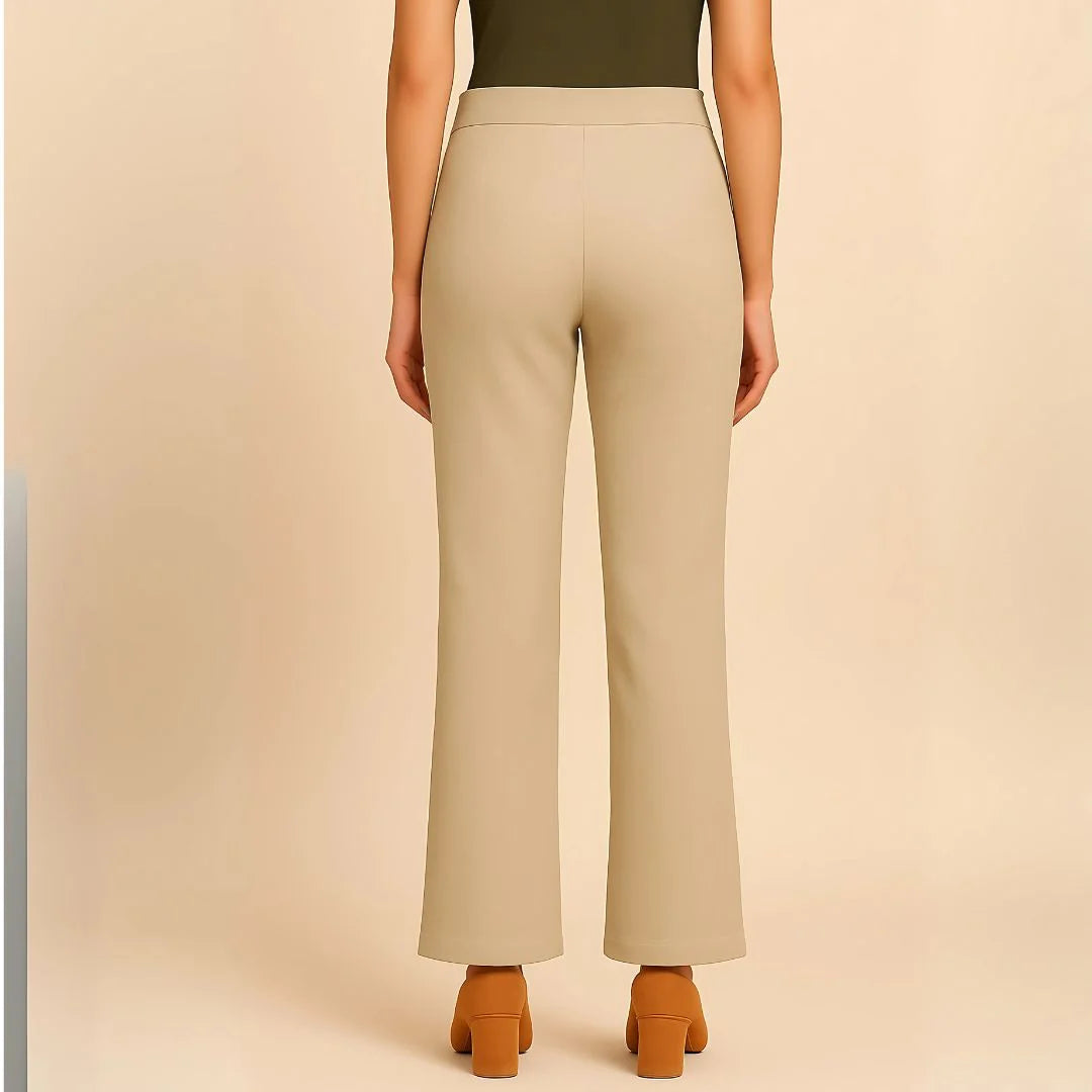 Women’s Ribbed Straight Fit Pant – Office & Everyday Comfort Wear