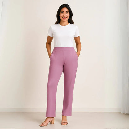 Comfort Fit Ribbed Pant – Daily & Office Wear