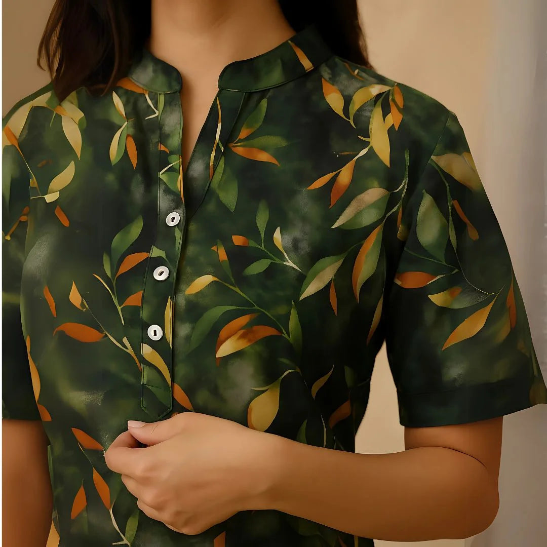 Cool & Comfy Tropical Print Summer Shirt for Women