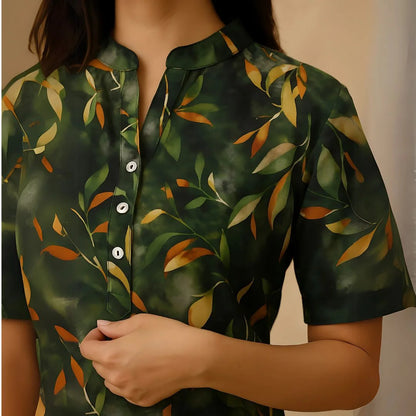 Cool & Comfy Tropical Print Summer Shirt for Women